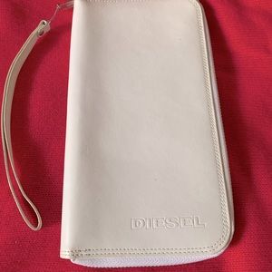 Diesel White Wristlet Clutch
